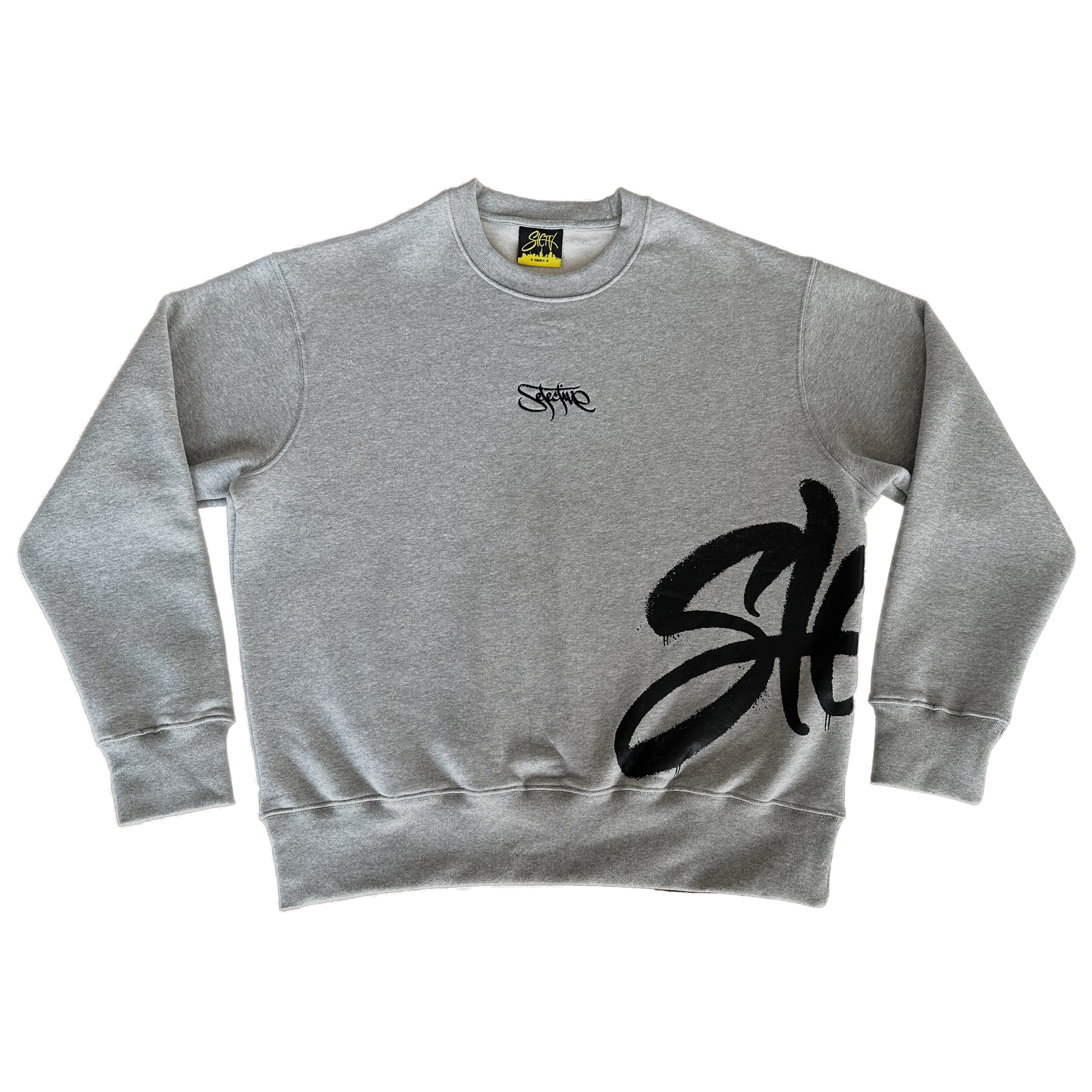 【CPGN STUDIO】Long Sleeve Heavy Overfit Scratch Logo R 0851. Tech Essential™ Relaxed Long Sleeve - Space Grey